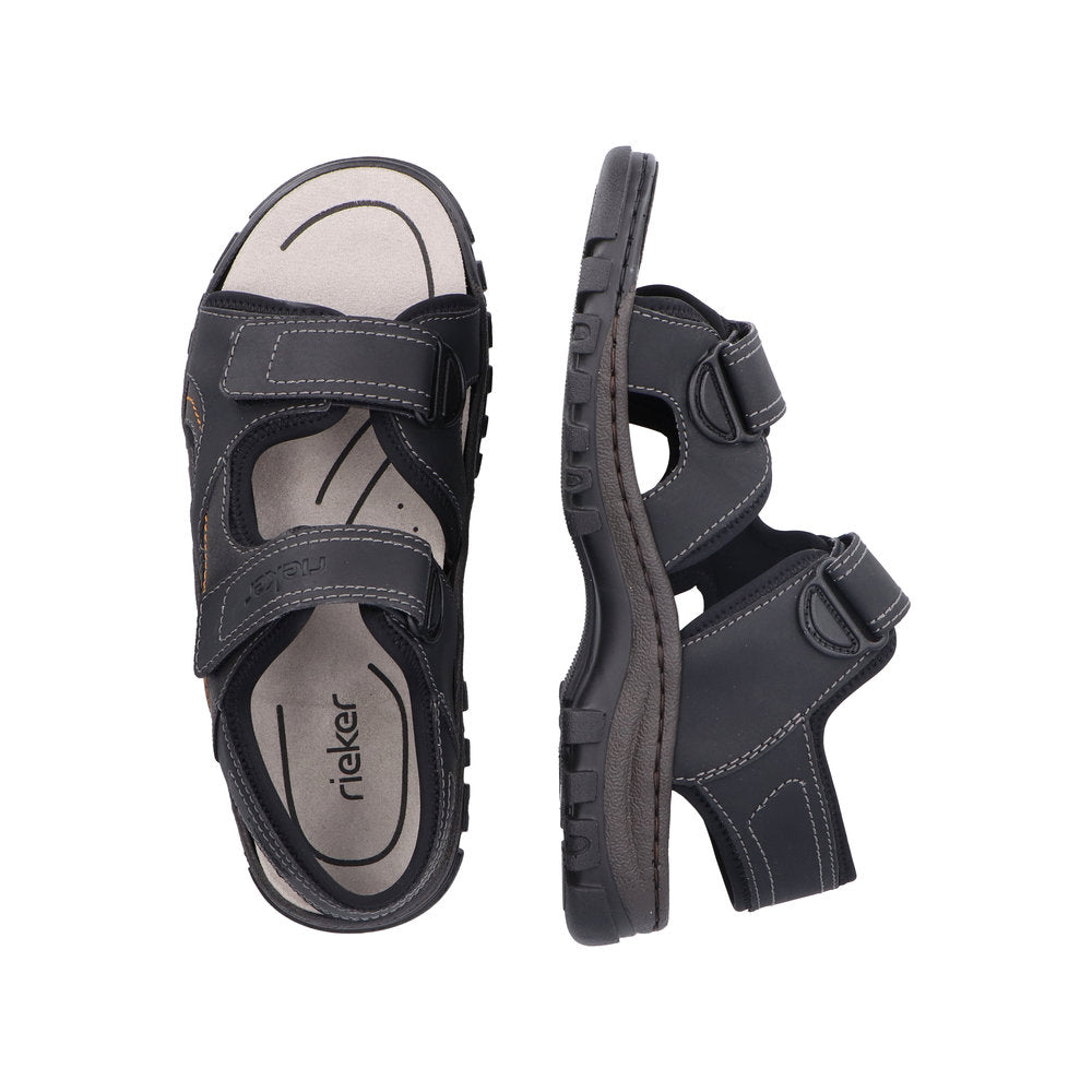 Rieker Herresandal 25053/00 Sort – Let og Komfortabel Sandal