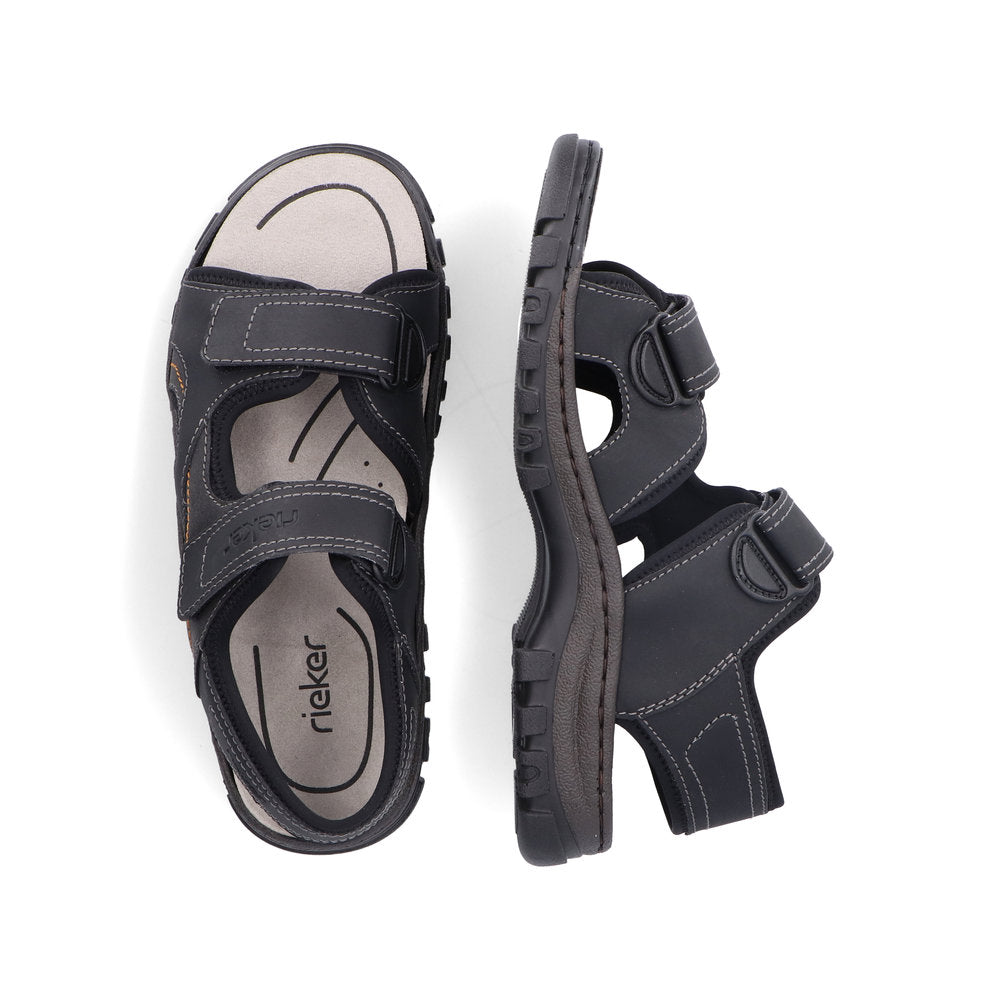 Rieker Herresandal 25053/00 Sort – Let og Komfortabel Sandal