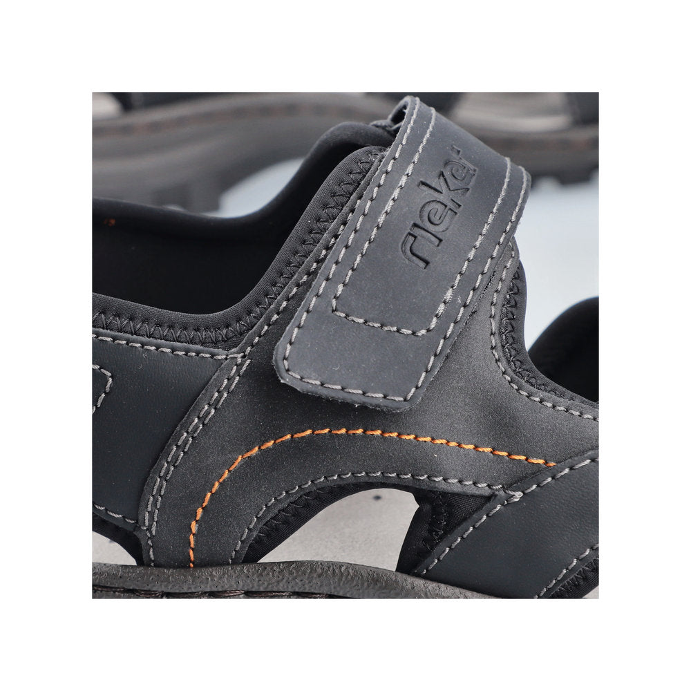 Rieker Herresandal 25053/00 Sort – Let og Komfortabel Sandal
