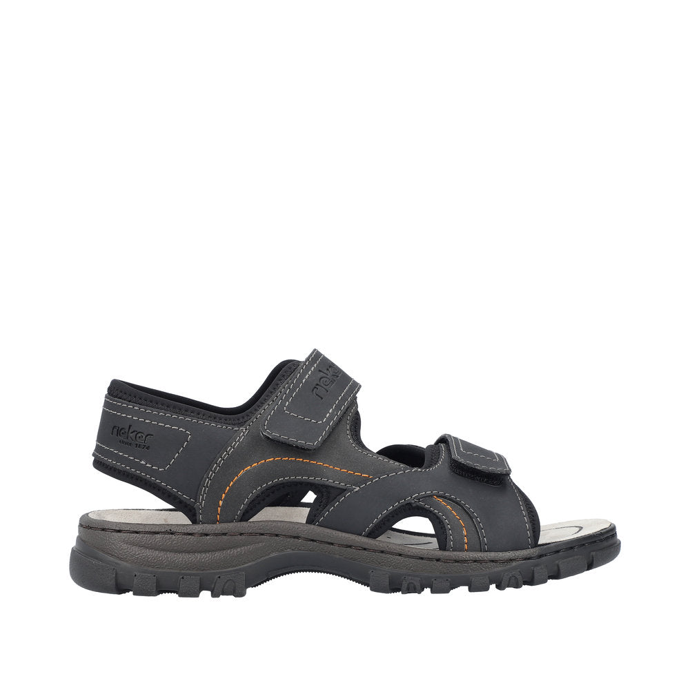 Rieker Herresandal 25053/00 Sort – Let og Komfortabel Sandal