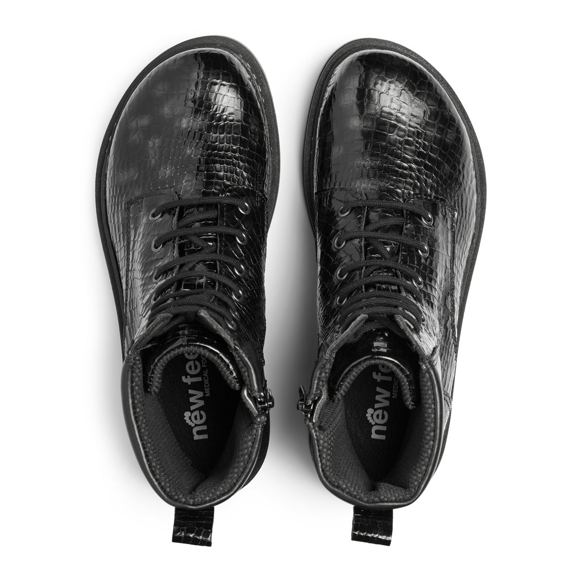 Dame snørestøvle med lynlås – Sort – Varenr. 252-10-1910