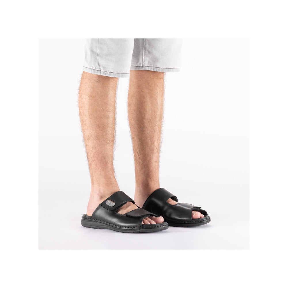 Rieker Herresandal 25590/00 Sort – Komfortabel og Let Sandal
