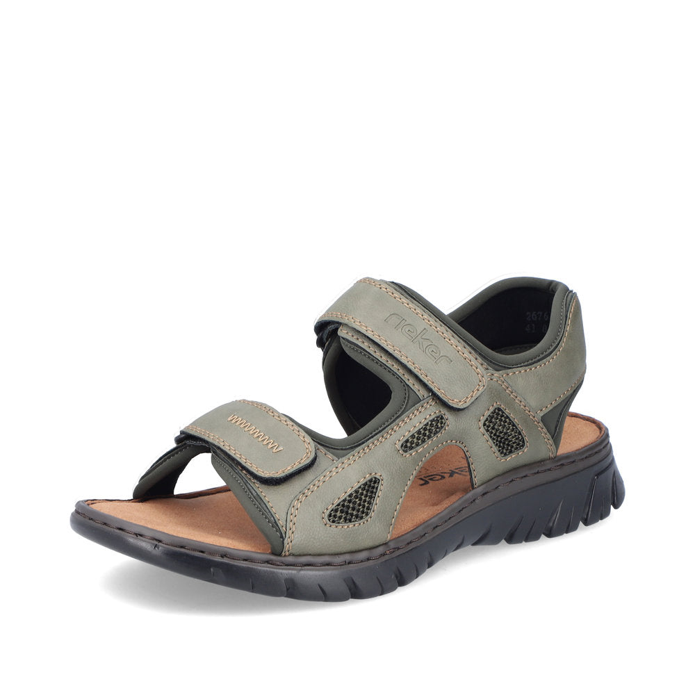 Rieker Herresandal 26761/54 Olive – Let og Komfortabel Sandal