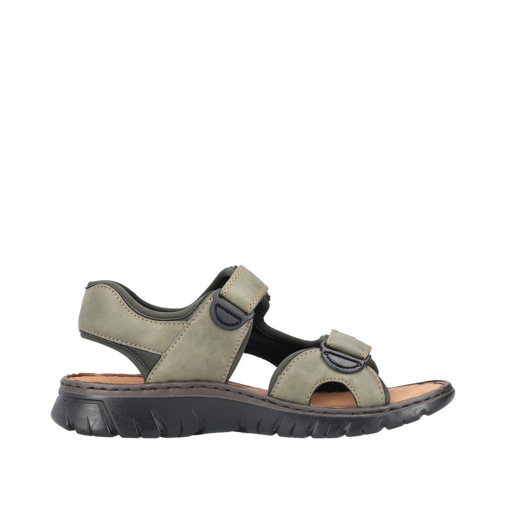 Rieker Herresandal 26761/54 Olive – Let og Komfortabel Sandal
