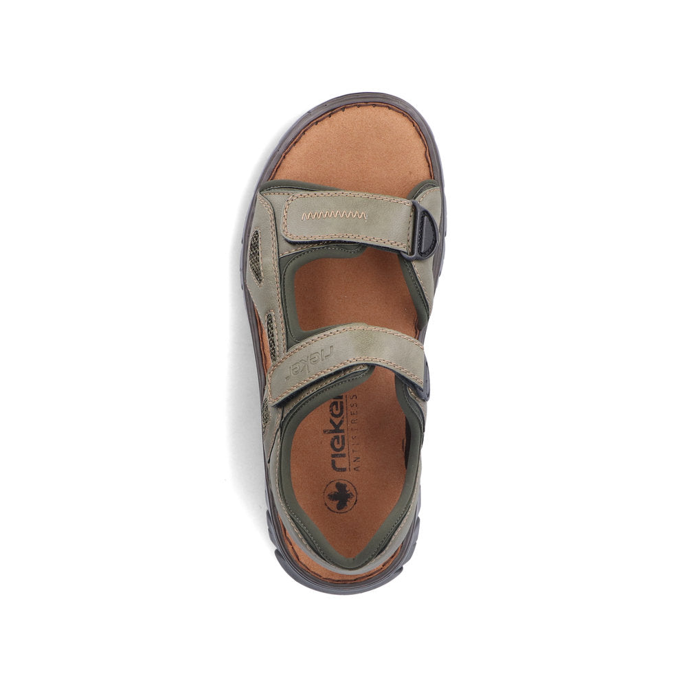 Rieker Herresandal 26761/54 Olive – Let og Komfortabel Sandal