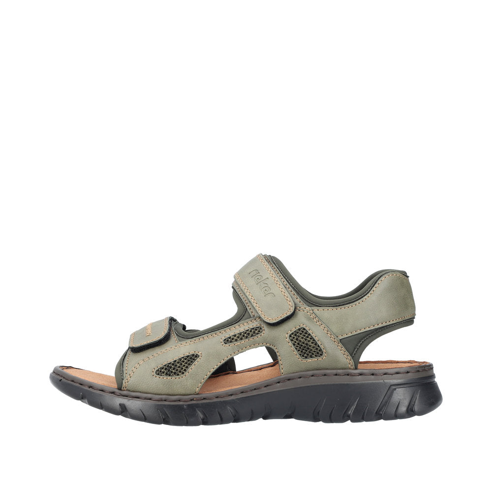 Rieker Herresandal 26761/54 Olive – Let og Komfortabel Sandal