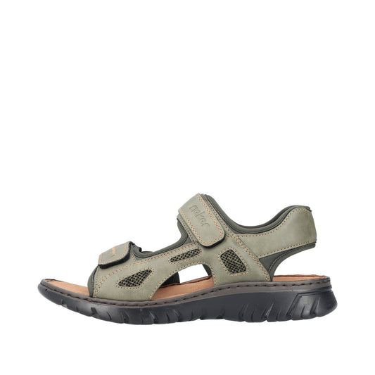 Rieker Herresandal 26761/54 Olive – Let og Komfortabel Sandal