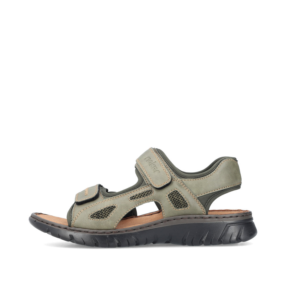 Rieker Herresandal 26761/54 Olive – Let og Komfortabel Sandal