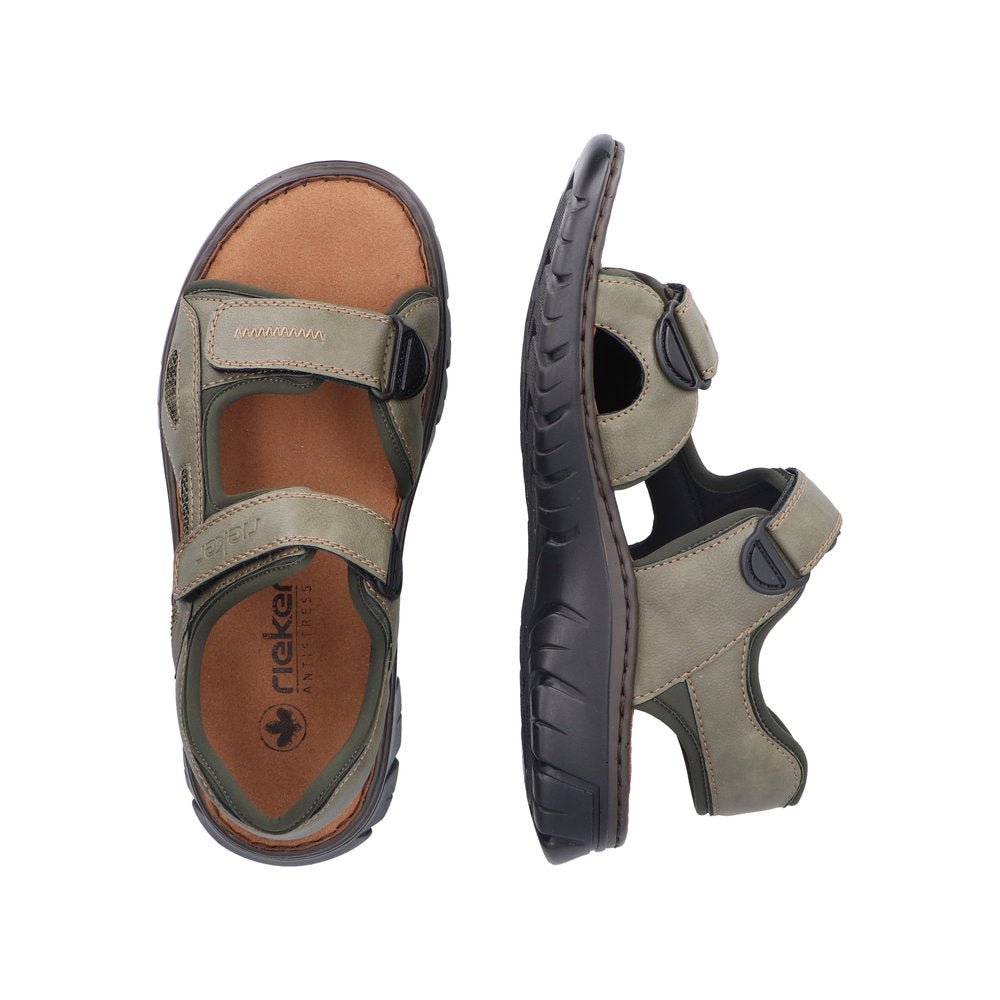 Rieker Herresandal 26761/54 Olive – Let og Komfortabel Sandal