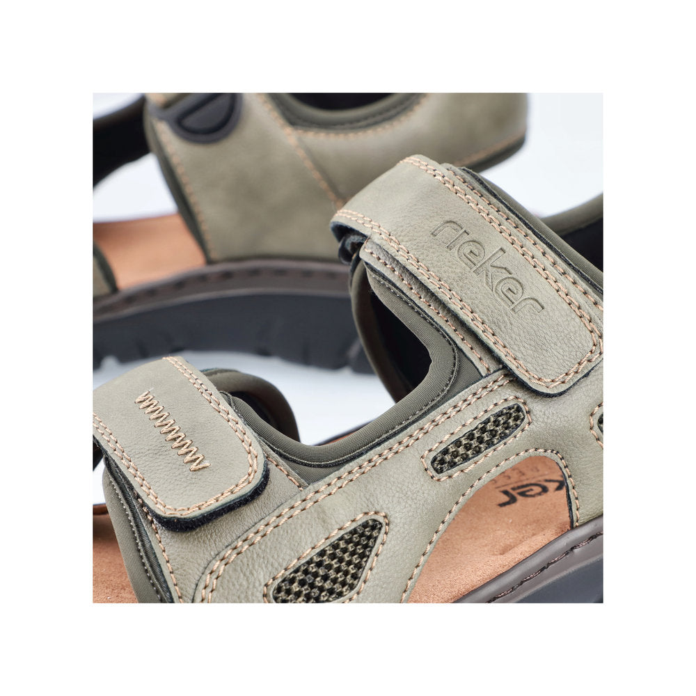 Rieker Herresandal 26761/54 Olive – Let og Komfortabel Sandal