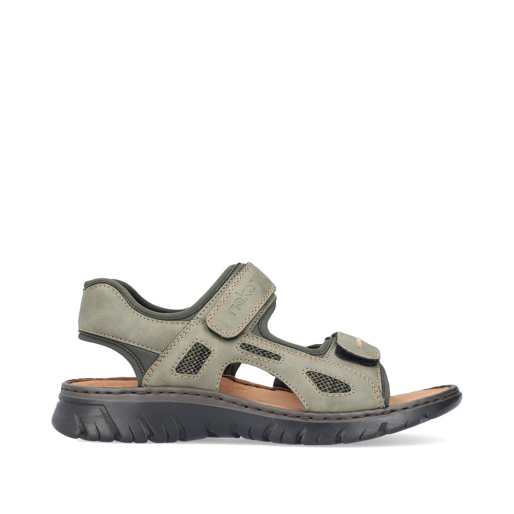 Rieker Herresandal 26761/54 Olive – Let og Komfortabel Sandal