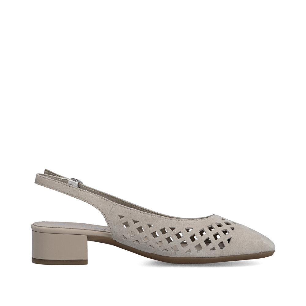 Rieker Damesko med Rem 43457/60 Beige – Let og Komfortabel