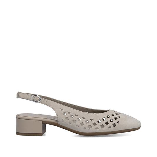 Rieker Damesko med Rem 43457/60 Beige – Let og Komfortabel