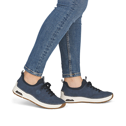 Rieker Sneaker Navy – Komfortabel hverdagssneaker i let design | 44562-14
