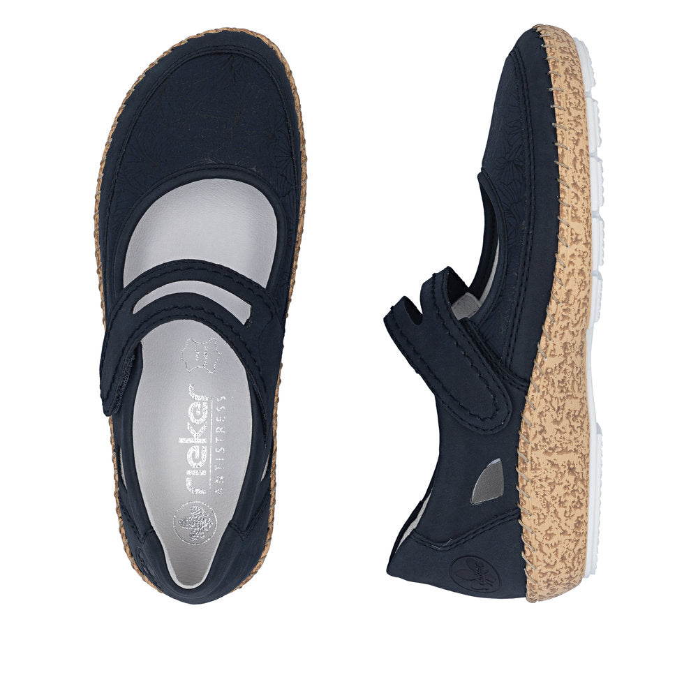 Rieker Damesko 44859/14 Navy – Let og Komfortabel Sko