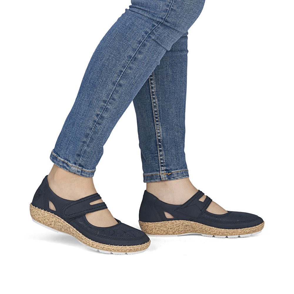 Rieker Damesko 44859/14 Navy – Let og Komfortabel Sko