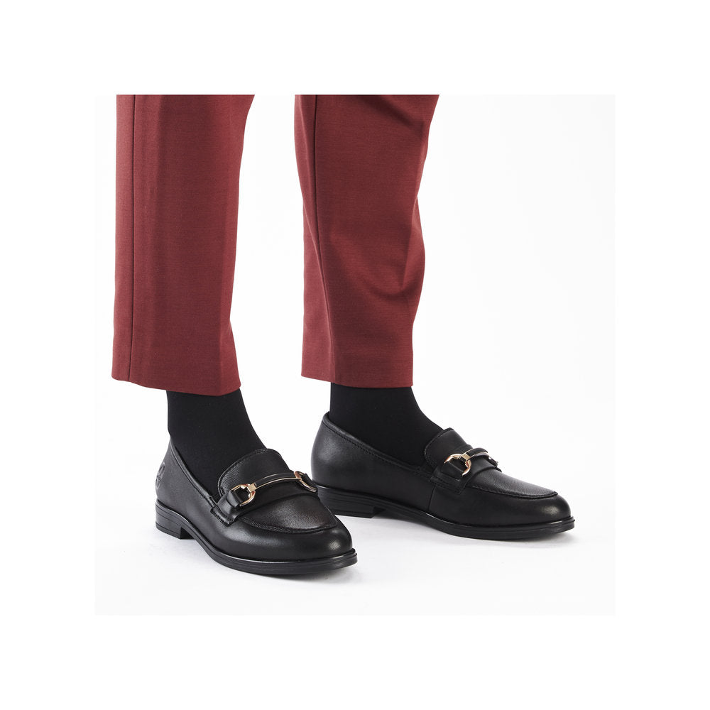 Rieker Loafers Dame – Sort (Model 46262-01) | Klassisk og komfortabel