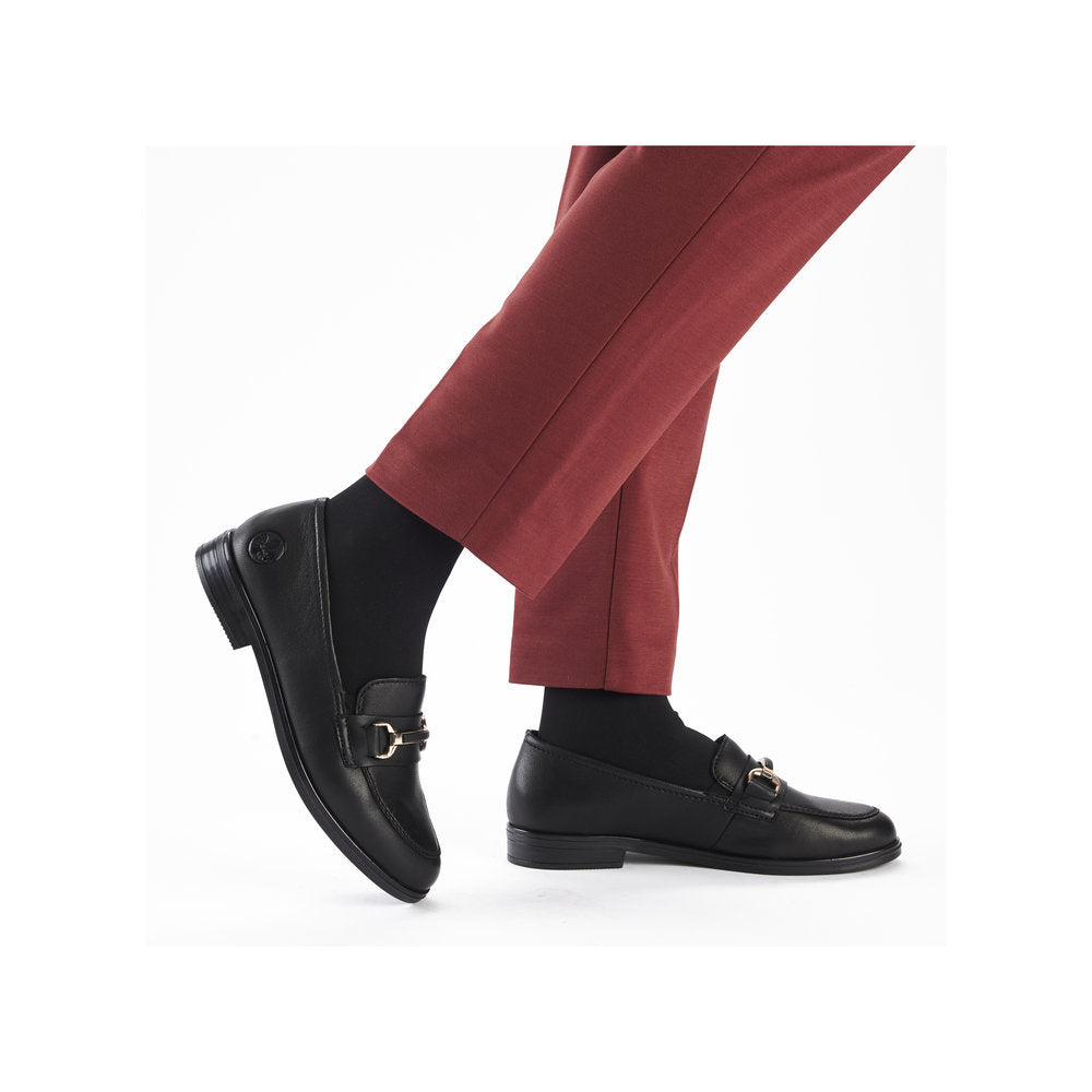 Rieker Loafers Dame – Sort (Model 46262-01) | Klassisk og komfortabel