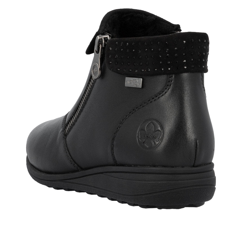 Rieker Støvle med skind - Sort - 47252/00