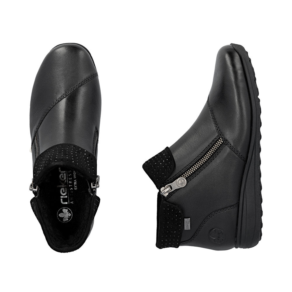 Rieker Støvle med skind - Sort - 47252/00