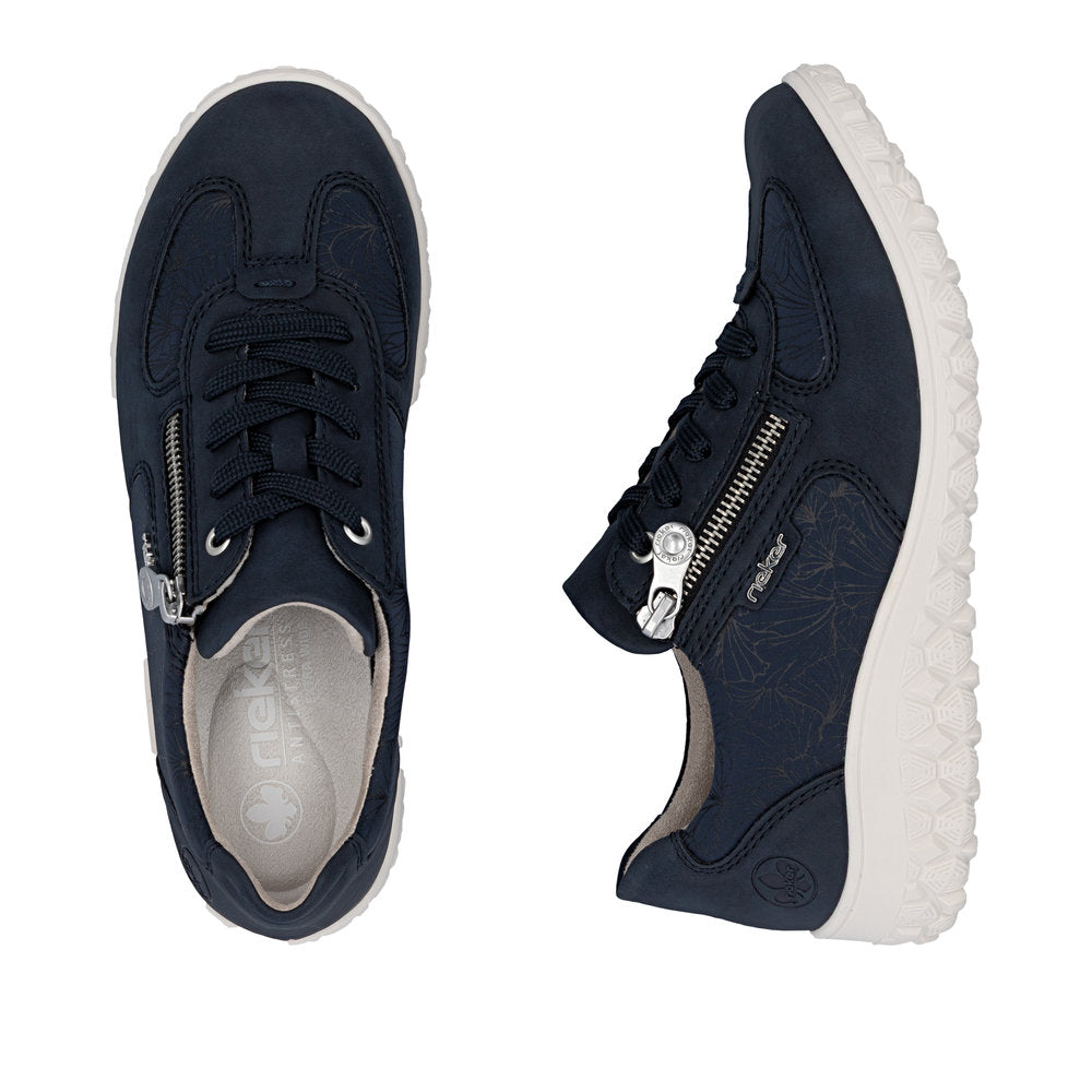 Rieker Sneakers Dame – Navy-Sort (Model 59501-14) | Komfortable og moderne