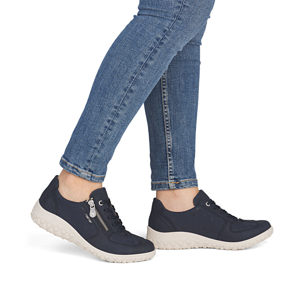 Rieker Sneakers Dame – Navy-Sort (Model 59501-14) | Komfortable og moderne