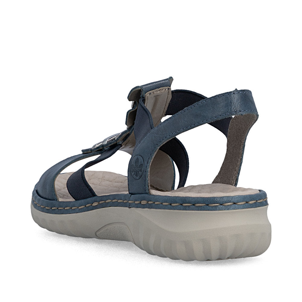 Rieker Damesandal 60452/12 Blå – Let og Komfortabel Sandal