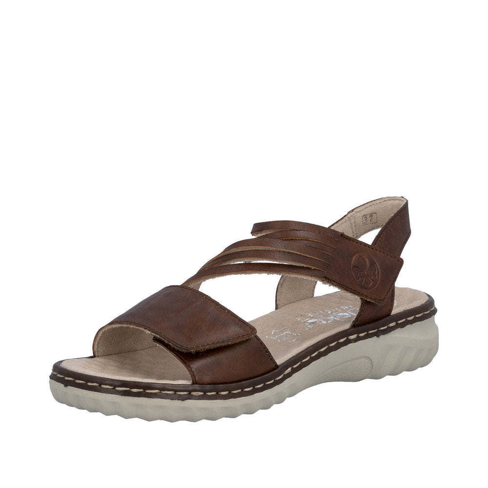 Rieker Damesandal 60464/22 Chestnut – Komfortabel og Let Sandal