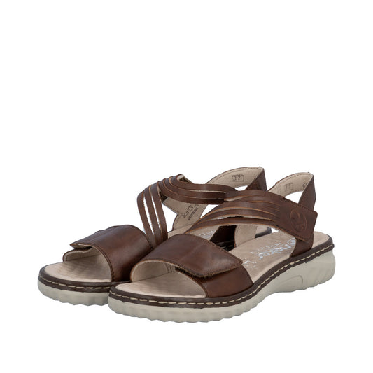 Rieker Damesandal 60464/22 Chestnut – Komfortabel og Let Sandal