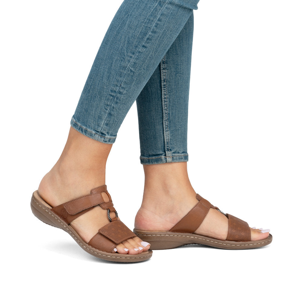 Rieker Sandal Brun – Komfortabel hverdagssandal i let design | 60885-24