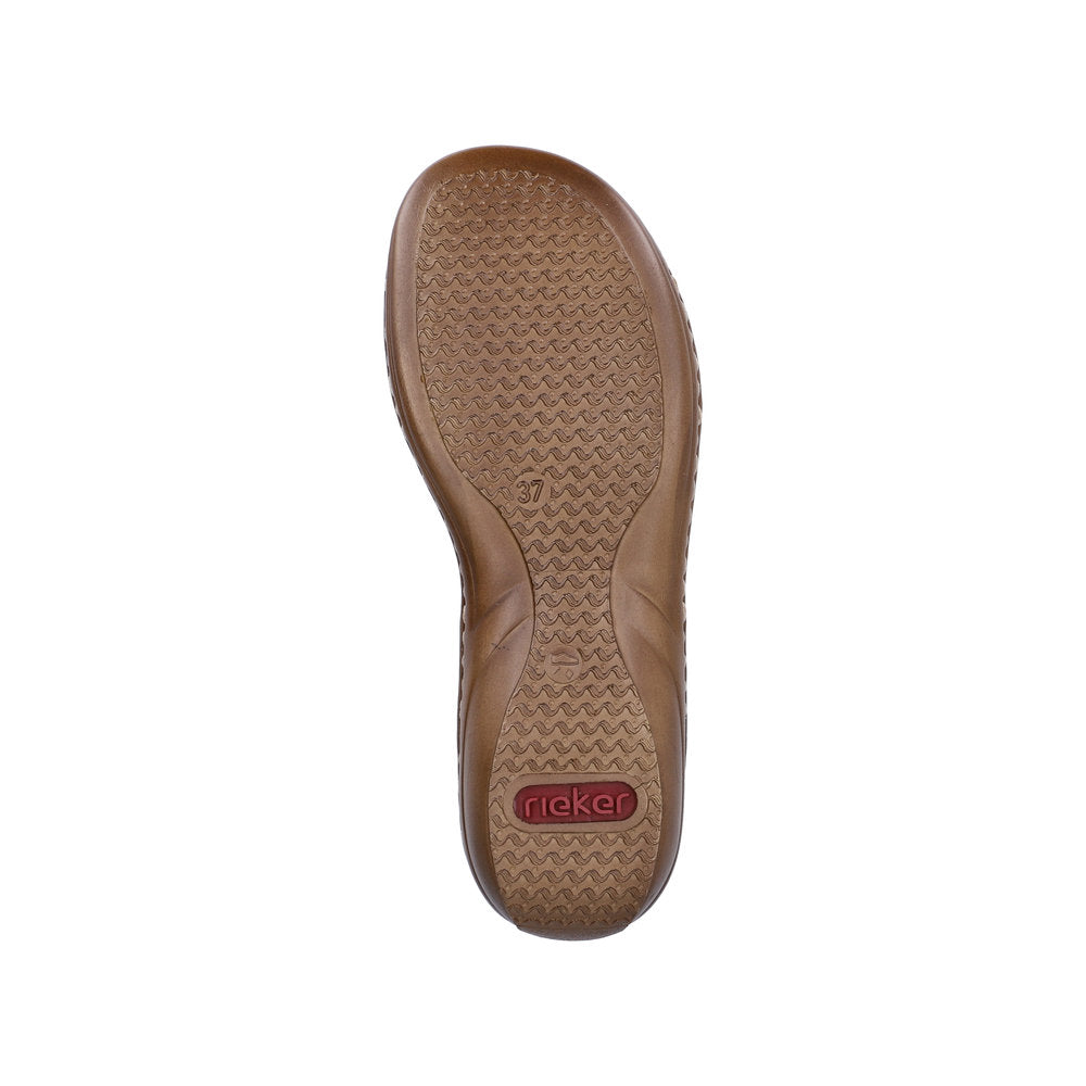 Rieker Damesandal 608K2/40 Fog/Silver – Let og Komfortabel