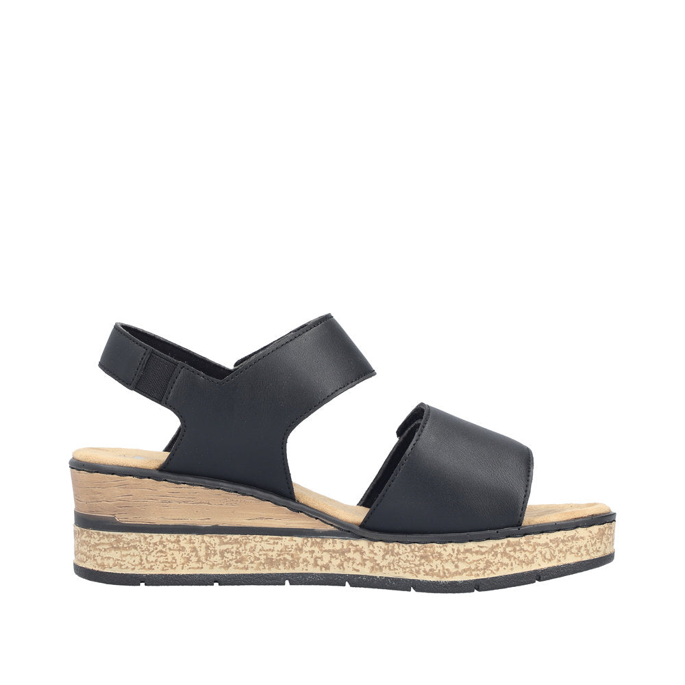 Rieker 63781/00 Sort – Komfortabel og Let Damesandal