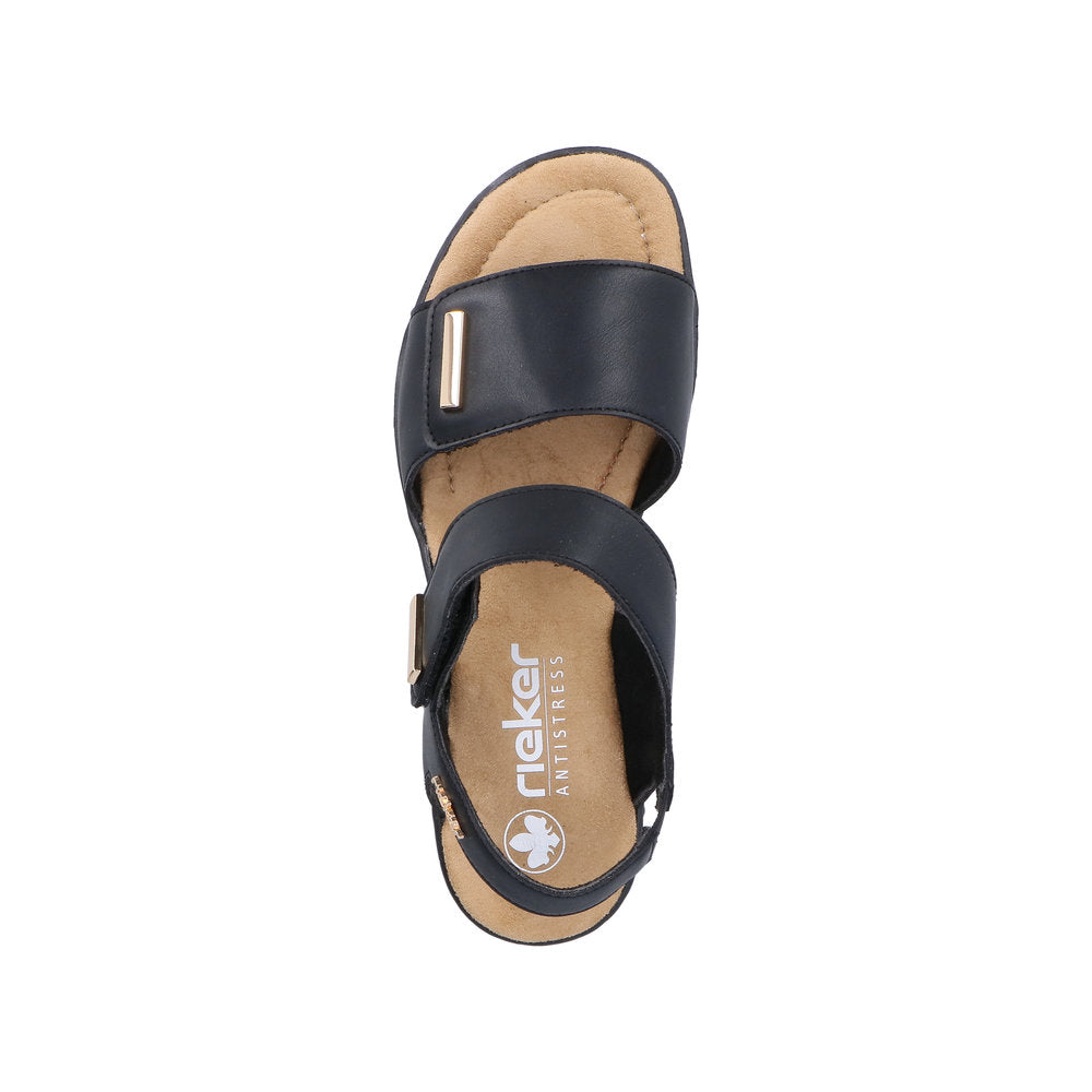 Rieker 63781/00 Sort – Komfortabel og Let Damesandal