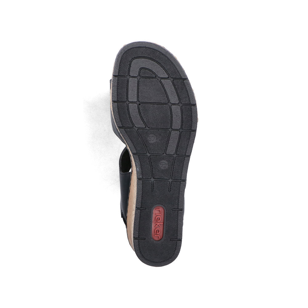 Rieker 63781/00 Sort – Komfortabel og Let Damesandal