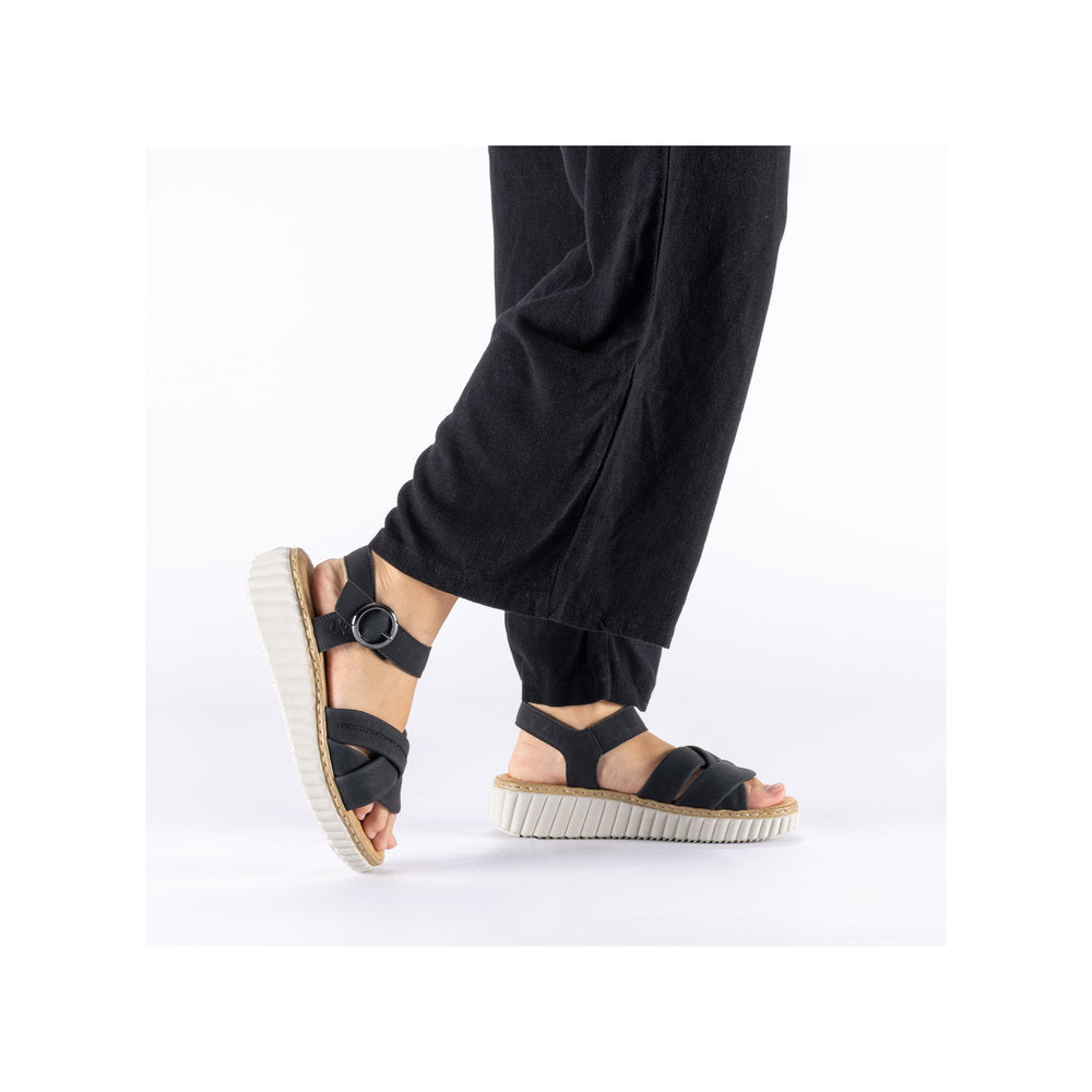 Rieker 63781/00 Sort – Komfortabel og Let Damesandal
