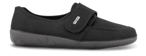 Rohde damesko 2222 – hjemmesko med velcro, fleece og fleksibel Aerosoft-sål