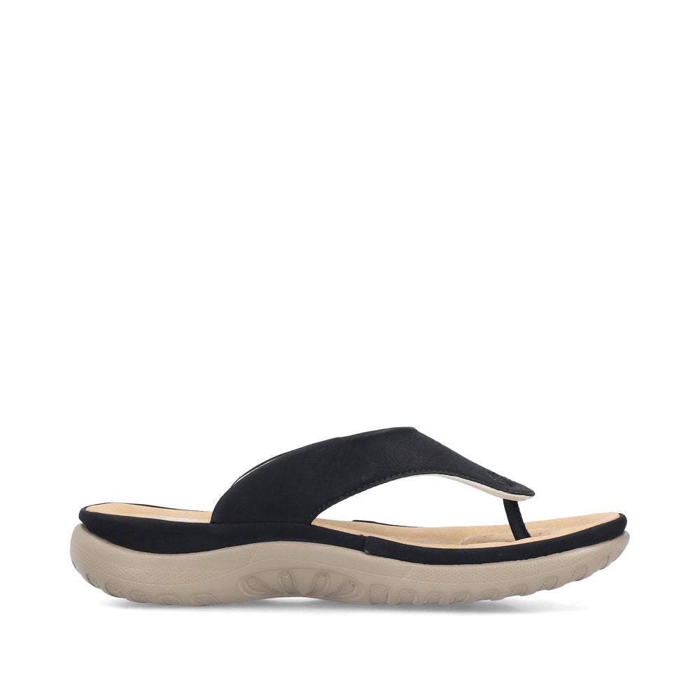 Rieker 64802/00 Sort – Komfortabel og Let Damesandal