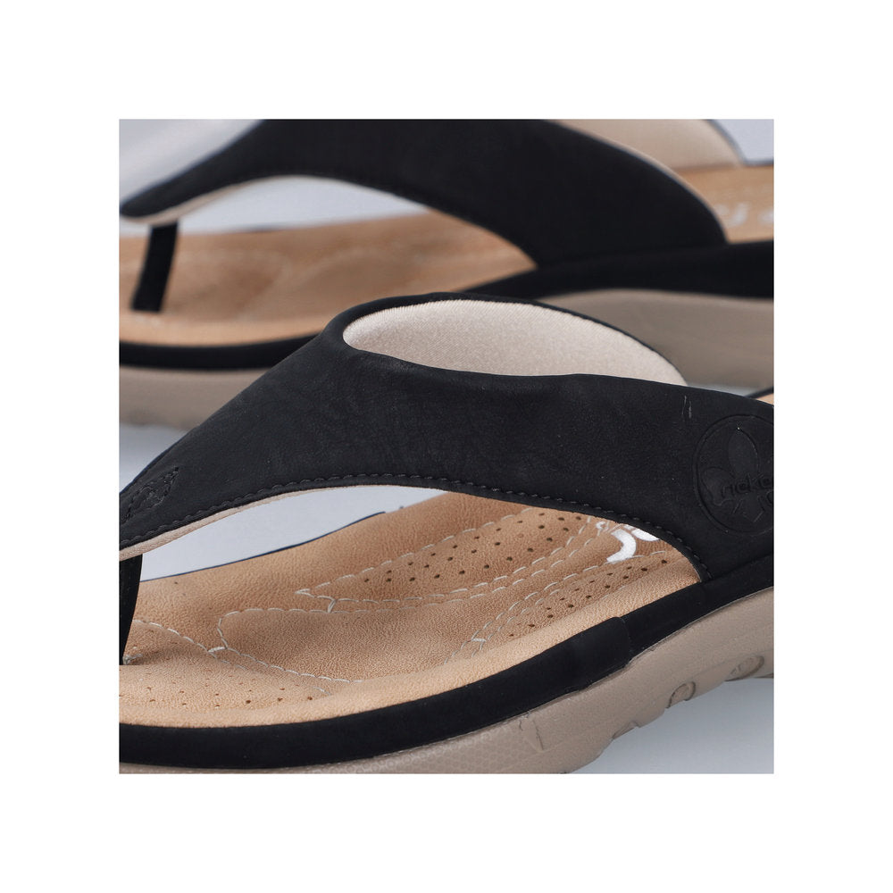 Rieker 64802/00 Sort – Komfortabel og Let Damesandal