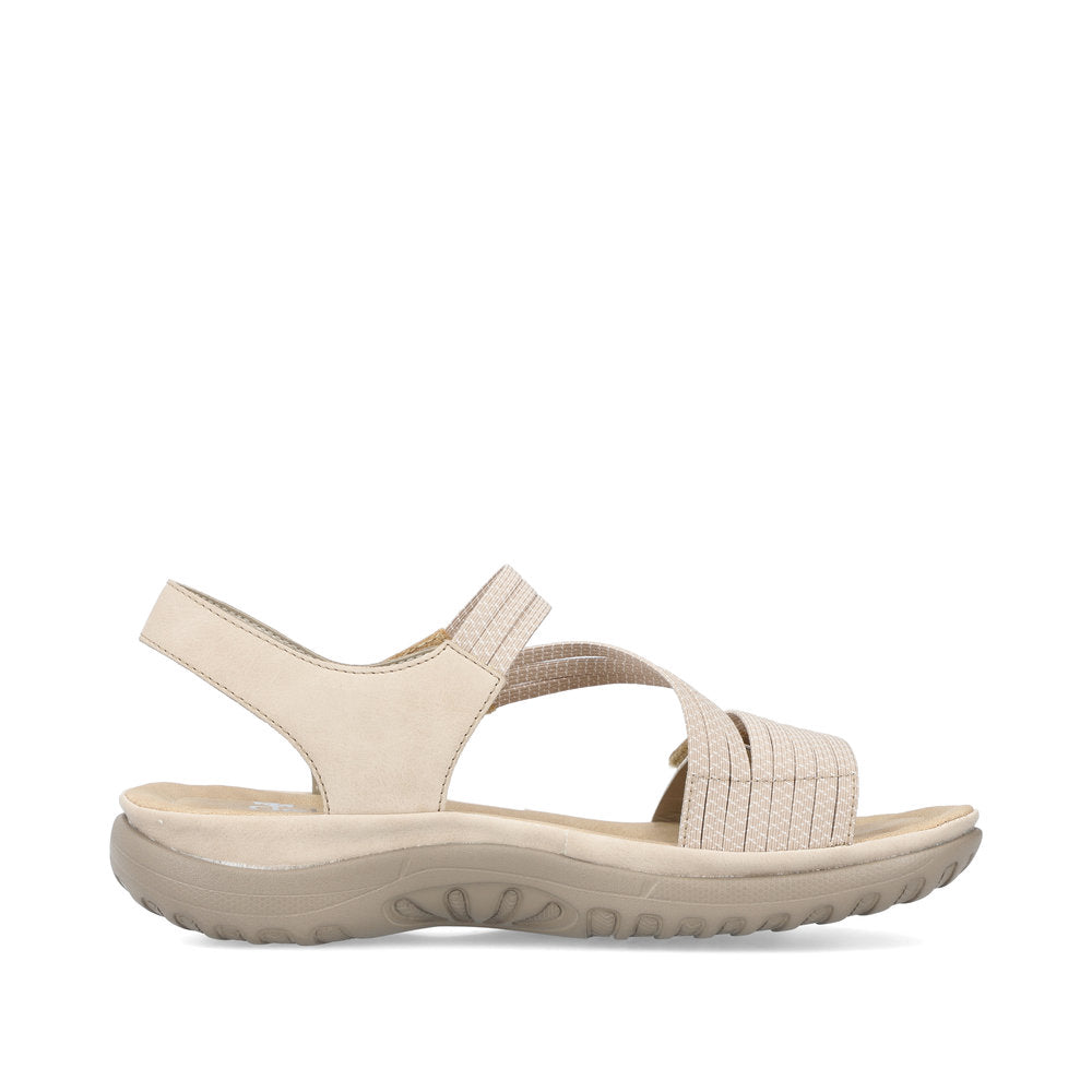 Rieker 64870/62 Ginger/Hvid – Komfortabel og Let Damesandal