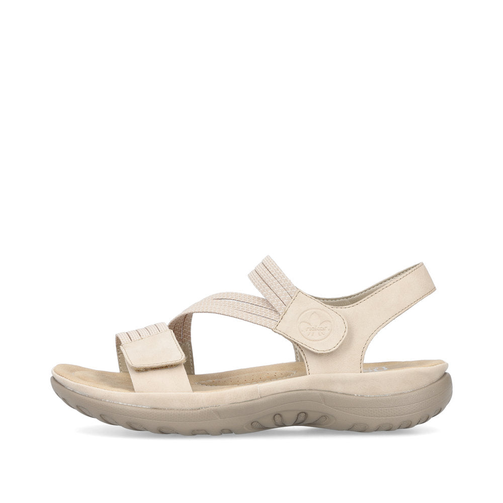 Rieker 64870/62 Ginger/Hvid – Komfortabel og Let Damesandal
