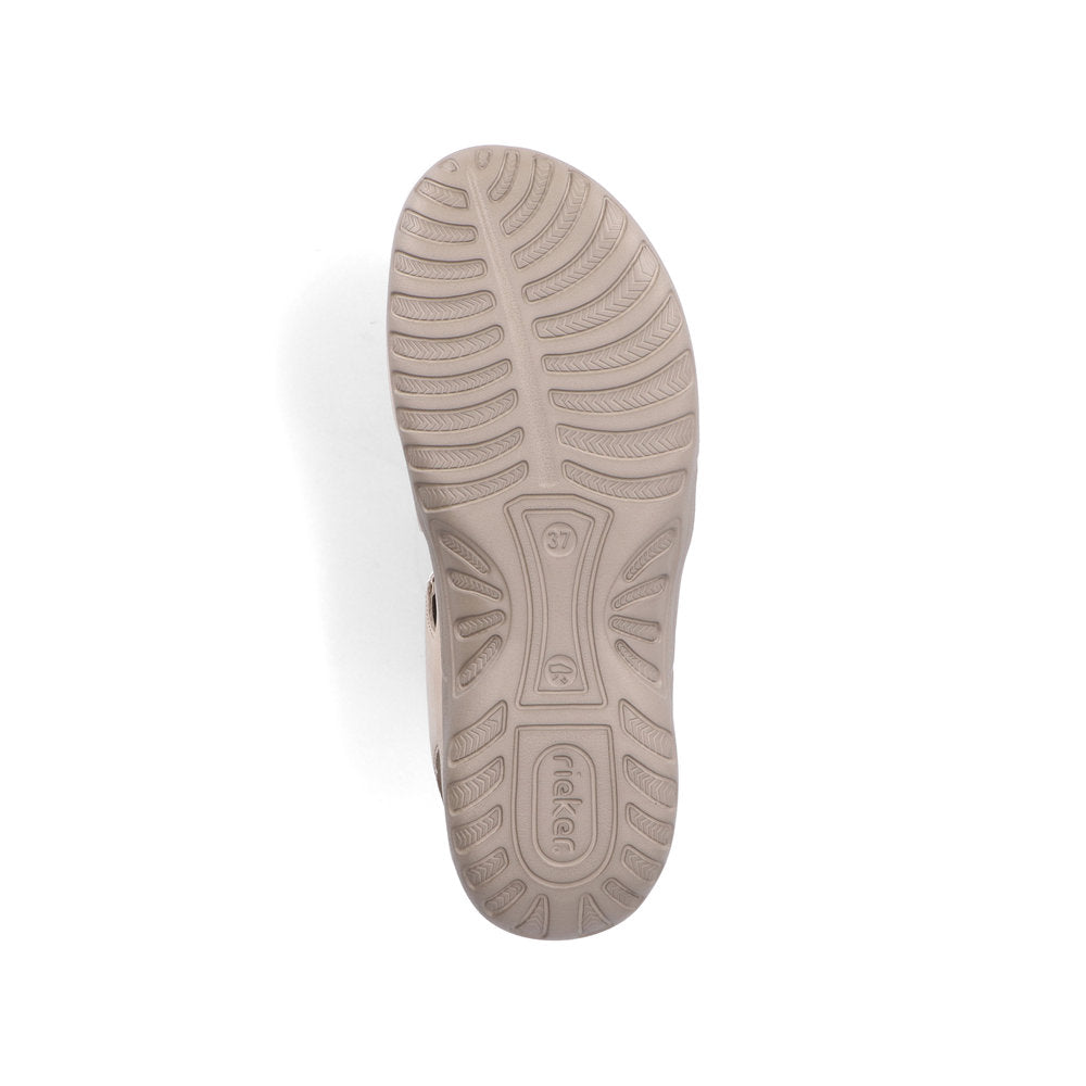 Rieker 64870/62 Ginger/Hvid – Komfortabel og Let Damesandal