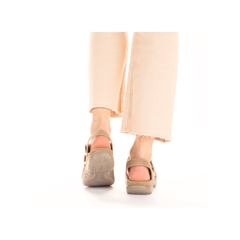 Rieker 64870/62 Ginger/Hvid – Komfortabel og Let Damesandal