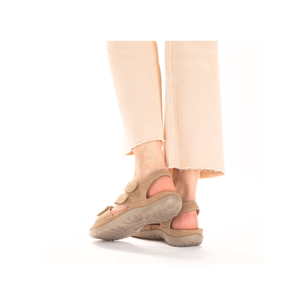 Rieker 64870/62 Ginger/Hvid – Komfortabel og Let Damesandal