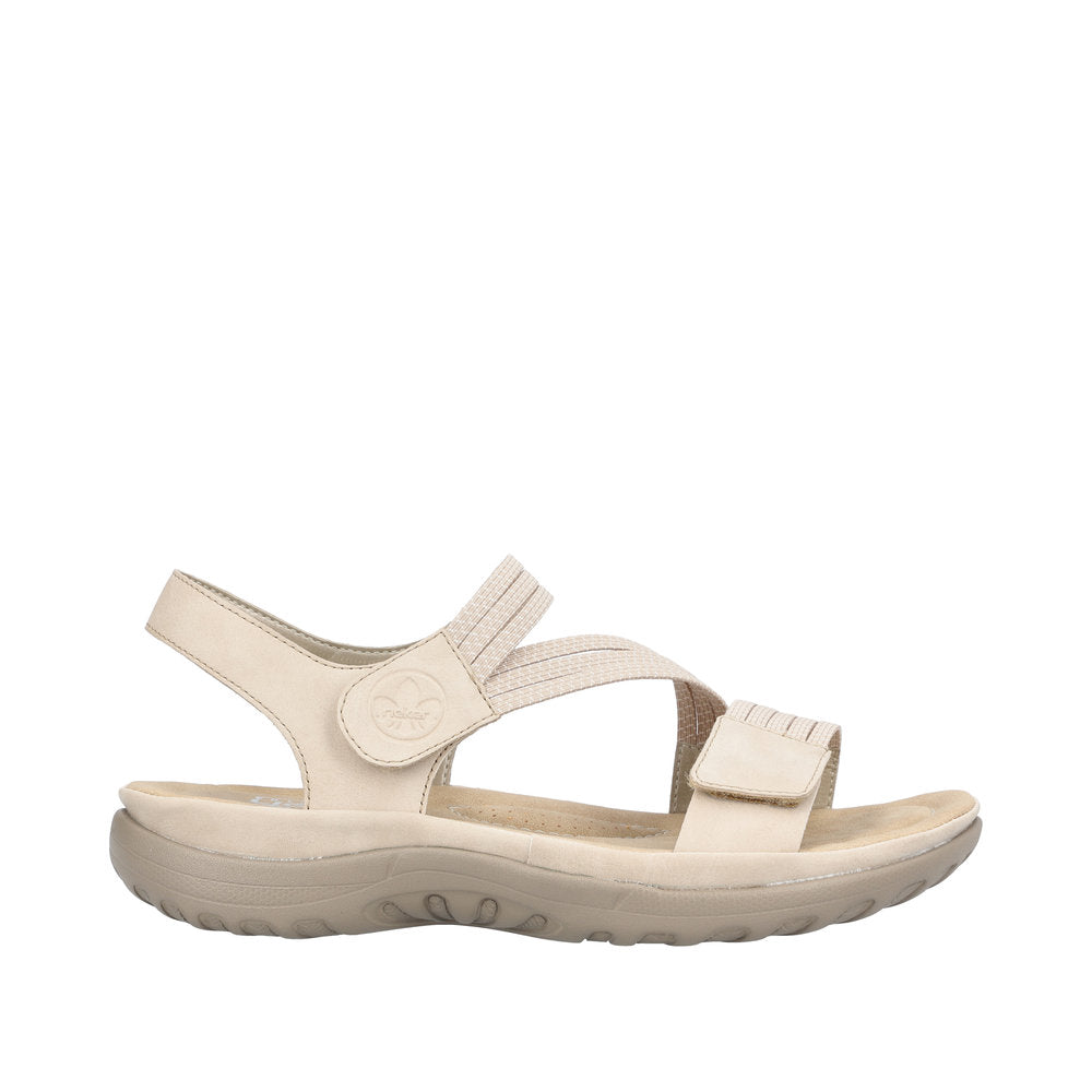 Rieker 64870/62 Ginger/Hvid – Komfortabel og Let Damesandal