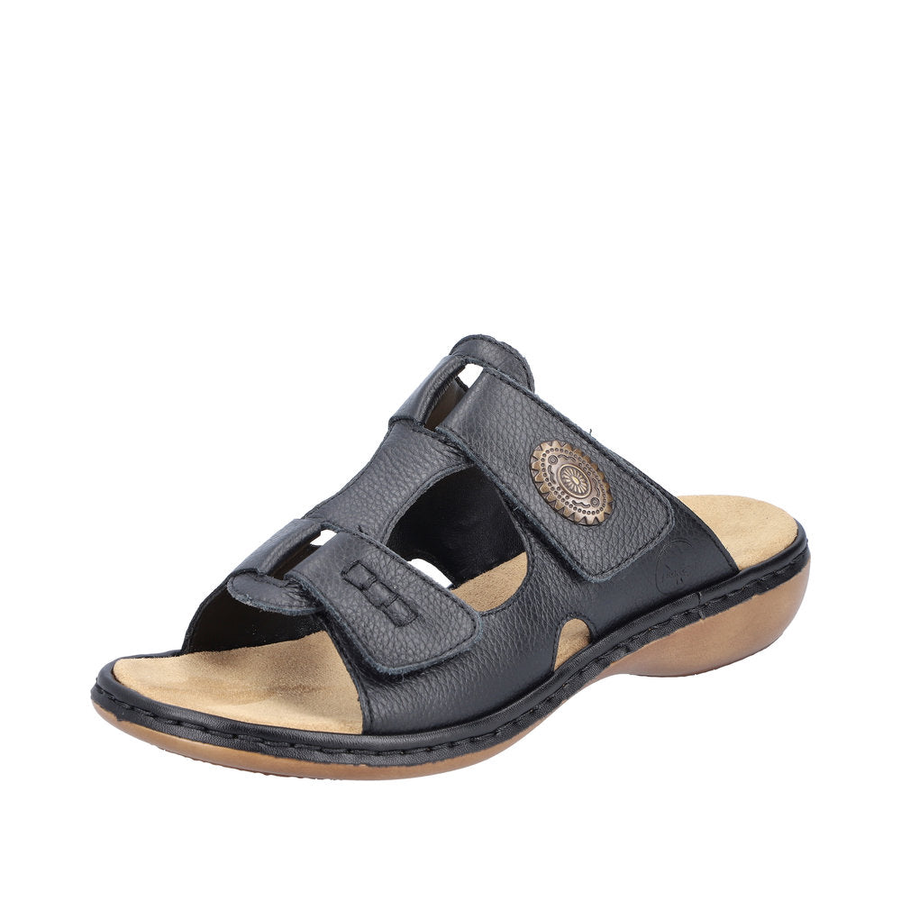 Rieker 65958/00 Sort – Komfortabel og Let Damesandal