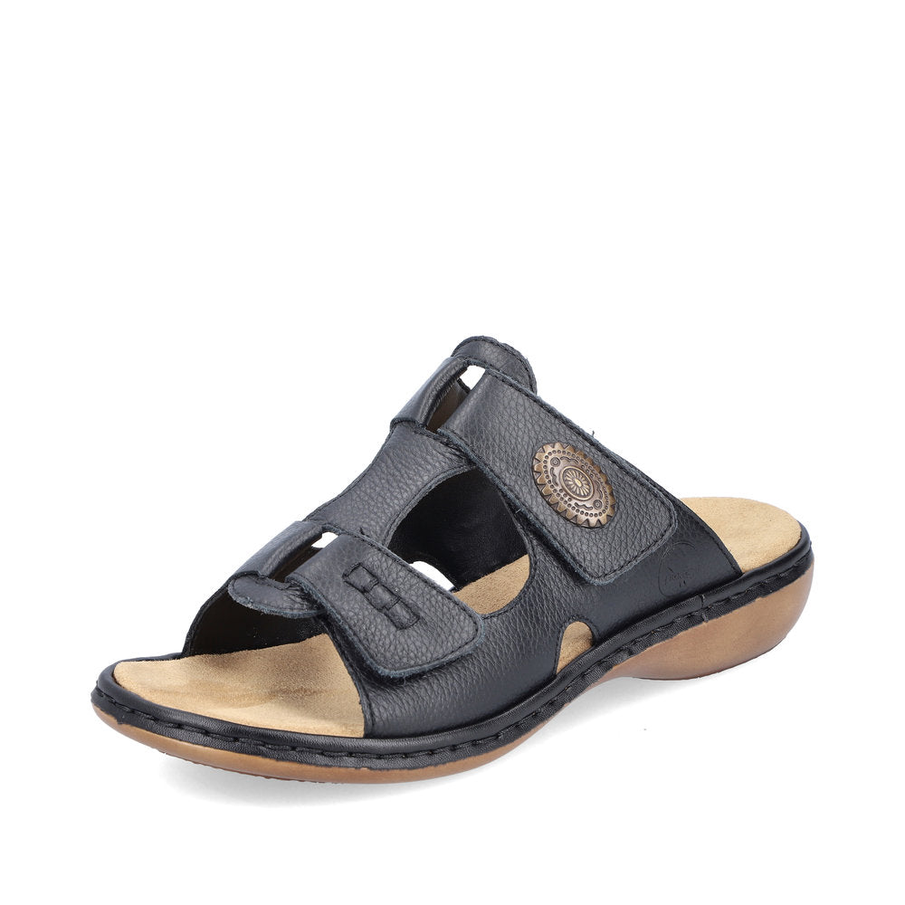 Rieker 65958/00 Sort – Komfortabel og Let Damesandal