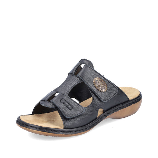 Rieker 65958/00 Sort – Komfortabel og Let Damesandal