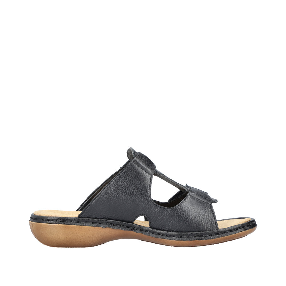 Rieker 65958/00 Sort – Komfortabel og Let Damesandal