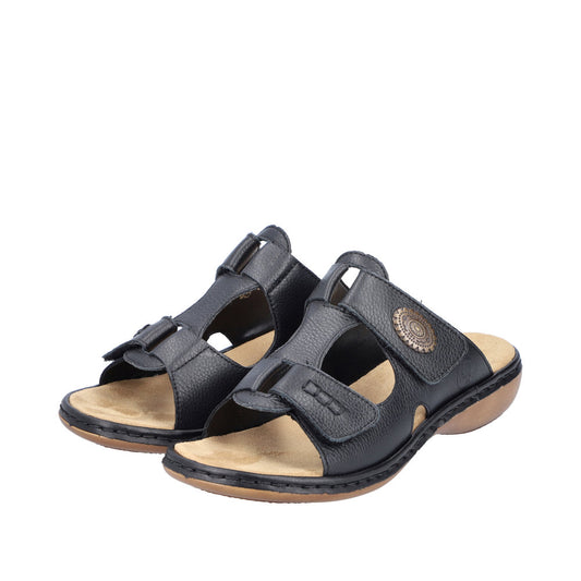 Rieker 65958/00 Sort – Komfortabel og Let Damesandal