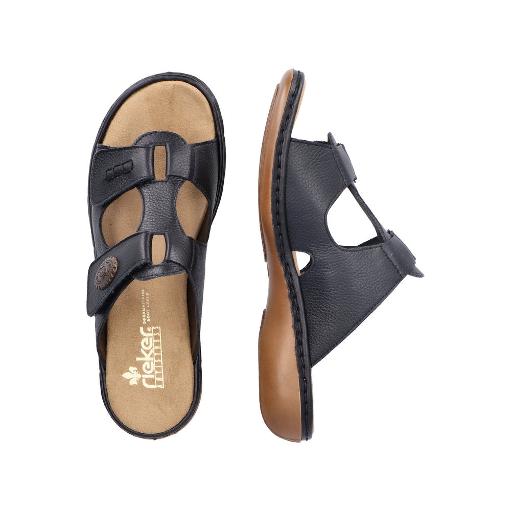 Rieker 65958/00 Sort – Komfortabel og Let Damesandal